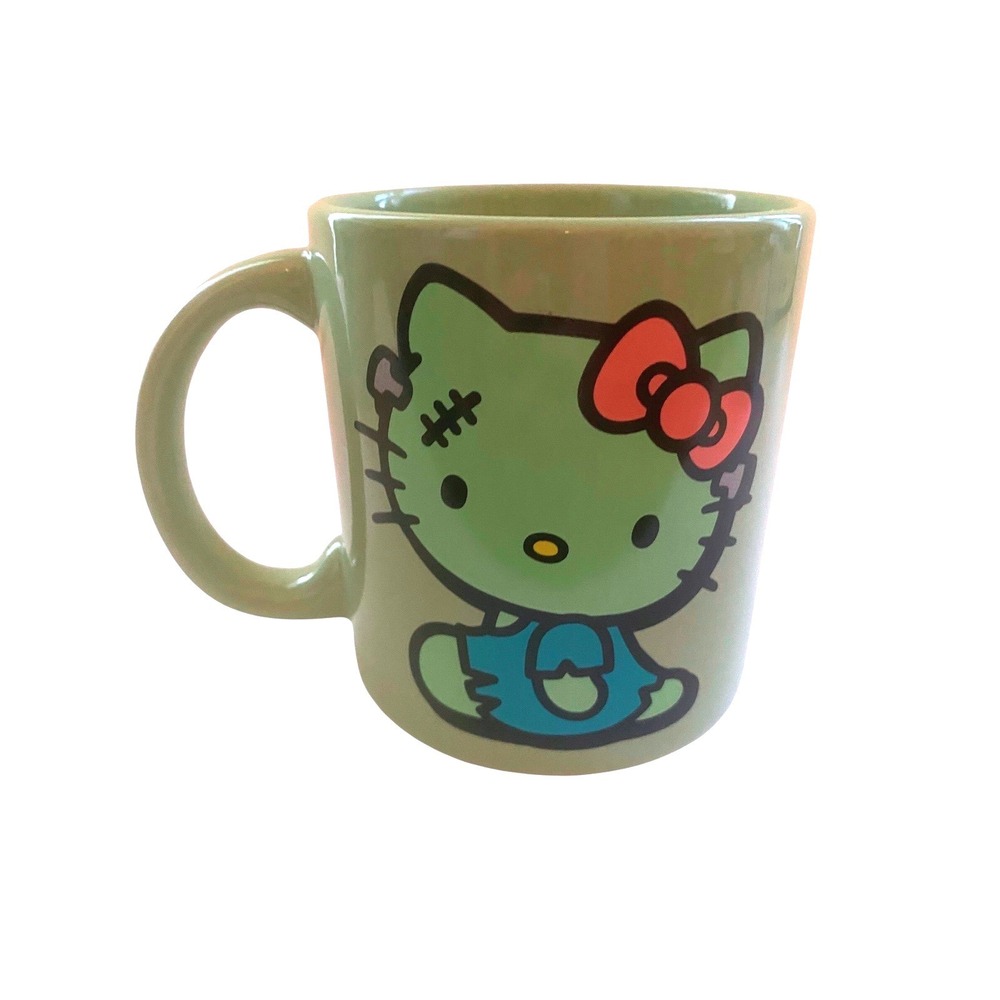 Sanrio Hello Kitty Frankenstein Halloween Mug Trick or Treat Green